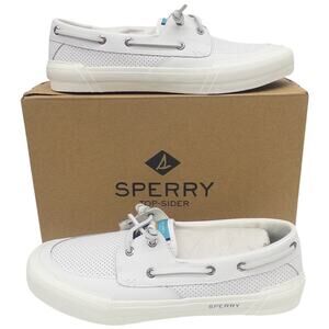 Sperry Women's Soletide Topsider Boat Deck Shoes White Size 8.5